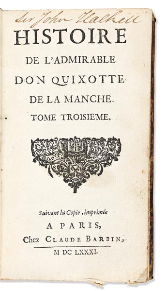 Cervantes, Miguel de (1547-1616) [Don Quixote in French]. Histoire de lAdmirable Don Quixotte de la Manche.